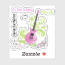 Recherche de guitare rose autocollants Girly