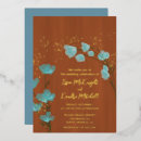 Recherche de orange et turquoise mariage invitations Classique