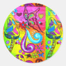 Recherche de années 70 autocollants Style hippie