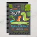 Recherche de dinosaur baby shower garçon invitations T rex