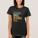 Recherche de légende depuis 1946 tshirts Octobre