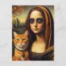 Recherche de mona lisa cartes postales Chat