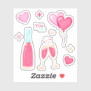 Recherche de verre de champagne autocollants Coeur