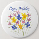 Recherche de joyeux anniversaire en fleurs badges Fête