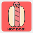 Recherche de hot dog drôle autocollants Mignon