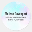 Recherche de bleu abstrait autocollants Aquarelle