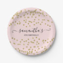 Recherche de rose et or assiettes en papier Parties scintillant