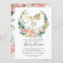 Recherche de floral wreath invitations Élégant