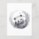 Recherche de petit panda cartes postales Aquarelle