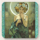 Recherche de mucha dessous de verres Nouveau d'art