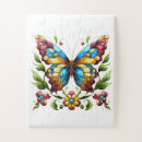 Recherche de grand papillon puzzles Coloré