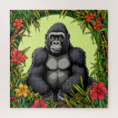 Recherche de gorilles puzzles Animaux