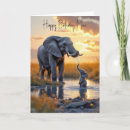 Recherche de savane africaine vœux cartes Éléphant