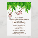 Recherche de singe de l anniversaire invitations Filles