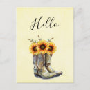 Recherche de bottes de cowboy cartes postales Cowgirl