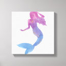 Recherche de sirène de mer toiles Aquarelle