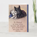Recherche de chien vintage vœux cartes Antique