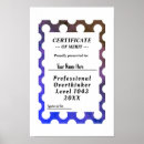 Recherche de certificat de récompense posters Bleu
