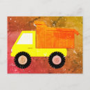 Recherche de camion jaune cartes postales Camion à benne