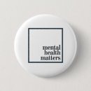 Recherche de santé mentale badges Typographie