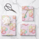 Recherche de ballons colorés papier cadeau Rose