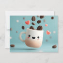 Recherche de café de kawaii cartes postales Amour