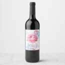 Recherche de flamant rose bouteilles vin étiquettes Oiseau