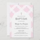 Recherche de blanc rose baptême invitations Croix d'or