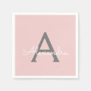 Recherche de gris rose serviettes Monogramme