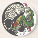 Recherche de symbole yin yang dessous de verres Dragon