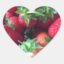 Recherche de fraise cœur autocollants Fruit