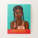 Recherche de la tresse puzzles Afro américain