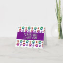 Recherche de pattes colorées vœux cartes Empreinte de patte