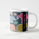 Recherche de éléphant coloré tasses Motif d'éléphant