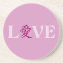 Recherche de kanji dessous de verres Amour