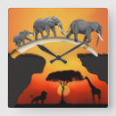 Recherche de girafe africaine horloges Éléphant