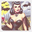 Recherche de vampire halloween autocollants Sorcière