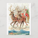 Recherche de rennes noël cartes postales Animal