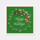 Recherche de noël vert serviettes Couronne de noël