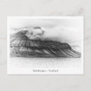 Recherche de montagne noir cartes postales Minimaliste