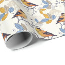 Recherche de brindille papier cadeau Oiseau