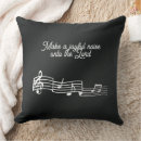Recherche de notes musicales coussins Noir