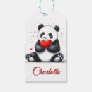 Recherche de panda étiquettes cadeau Porter