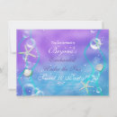 Recherche de sous la mer 11x16 invitations Violet