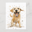 Recherche de labrador jaune cartes postales Mignon