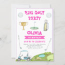 Recherche de golf anniversaire invitations Fille