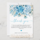 Recherche de floral baby shower remerciements cartes Bleu