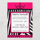 Recherche de zèbre rose invitations Fête d'anniversaire