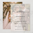 Recherche de monochrome mariage invitations Romantique