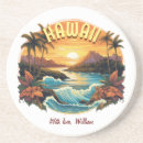 Recherche de hawaïen vintage dessous de verres Hawaii